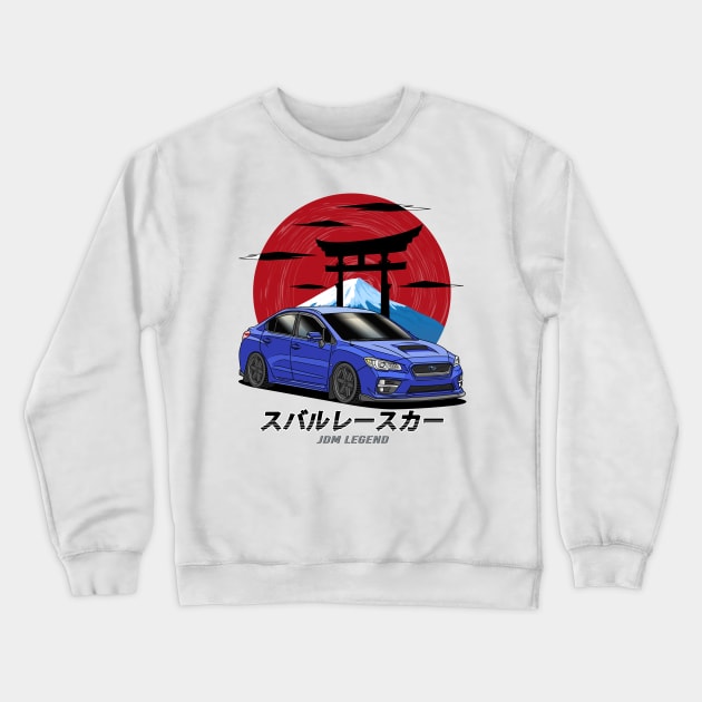 JDM Subie Impreza  WRX STi Evoeye 2015 Crewneck Sweatshirt by Guyvit